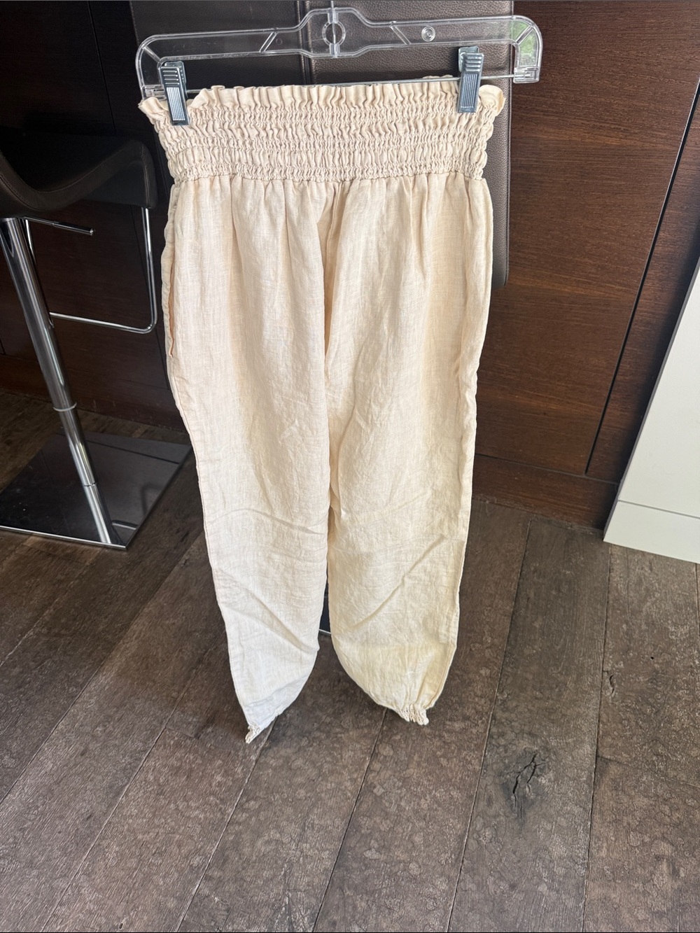 Bella Dahl 100% Linen pants with Elastic Waist/Ankles (/M) - Picture 4 of 5